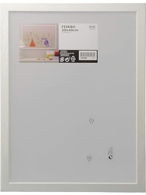 Kazan Hobi Fıskbo Çerçeve, Plastik ve Fibrokarton, 30X40 Santimetre, Beyaz, Tek Çerçeve