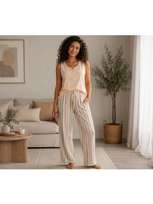 Pileli Store Senfoni Bayan Kısa Kollu Pijama Takımı 5215