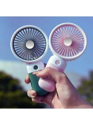 Kazan Hobi Mini Masaüstü Fan, Taşınabilir Telefon Standlı Vantilatör, 2 Özellik Bir Arada, Yüksek Hızlı, Asorti Renk, 1 Adet