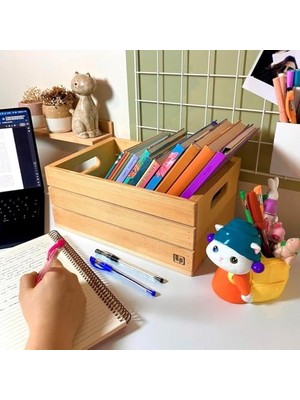Kazan Hobi 7" Plak Uyumlu Vernikli Ahşap Düzenleyici Kasa, Ev, Mutfak ve Banyo Için
