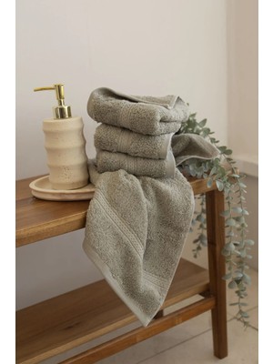 İrya Mısır %100 Mısır Pamuğu 4'lü Havlu Seti 30X50 cm Warm Sage