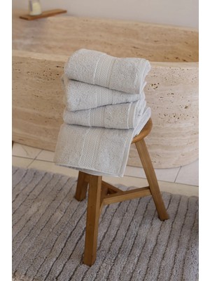 İrya Mısır %100 Mısır Pamuğu 4'lü Havlu Seti 50X90 cm Cool Grey