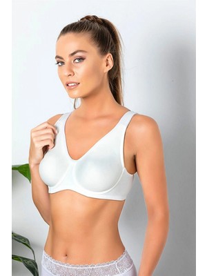 Pileli Store Toparlayıcı Minimizer Sütyen Ekru
