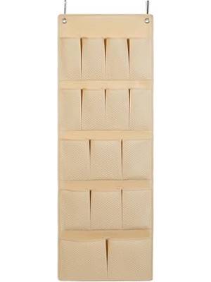 Kazan Hobi 45 x 125 cm Bej Balıksırtı Kapı Arkası Düzenleyici, 16 Gözlü