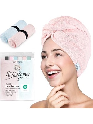 Kazan Hobi Kadınlar ve Çocuklar Için Pamuklu Saç Havlusu, Hızlı Kuruma, Yumuşak ve Emici, Çift Düğümlü, Kıvırcık, Uzun ve Kalın Saçlar Için, Mikrofiber Olmayan