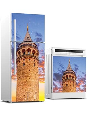 Kazan Hobi Buzdolabı ve Bulaşık Makinesi Beyaz Eşya Sticker Kaplama, Galata Kulesi