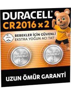 Kazan Hobi CR2016 Lityum Düğme Pil 3V, 2'li Paket