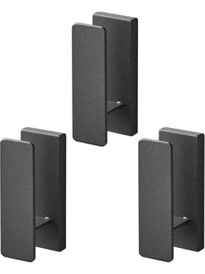 Kazan Hobi 1689 Tower Duvar Askısı, 3'lü Set, Siyah, Çelik/abs Reçine, 3 x 2,4 x 6,5 cm
