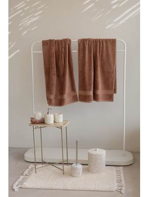 İrya Mısır %100 Mısır Pamuğu 2'li Havlu Seti 70X140 cm Copper Rose