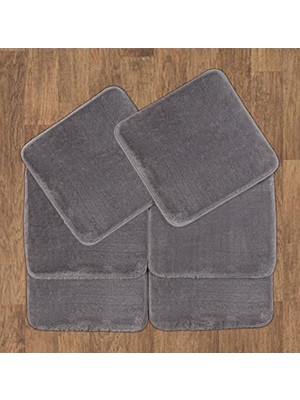 Kazan Hobi Açık Gri Sandalye Minderi, 6'lı Set, 40X40