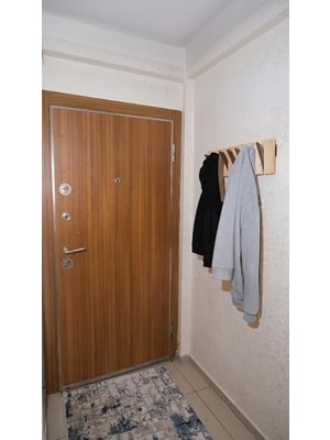 Kazan Hobi Ahşap Duvar Askılığı, Katlanabilir Kanca Sistemi, Doğal Ahşap