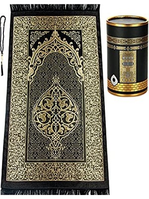 Kazan Hobi Silindir Kutu Seccade Seti Siyah Kabeli