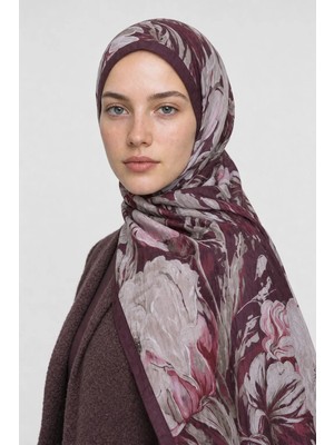 Mooncorn Mauve Desen Neo Crash Şal
