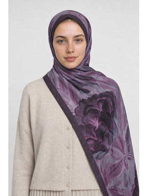 Mooncorn Mauve Desen Neo Crash Şal