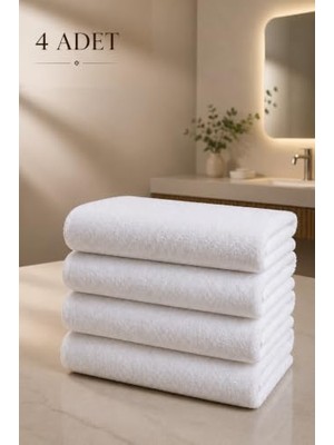 Kazan Hobi Otel Havlusu Beyaz 50X85 cm 200 Gram Bukle Armür El Yüz Havlusu (4)