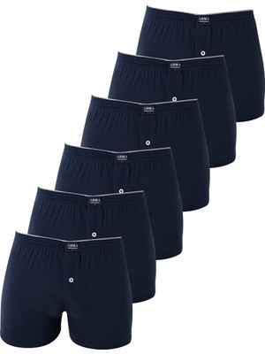 Arma Yıldız 6'lı Paket Erkek Penye Havlu Bel Boxer %100 Pamuk