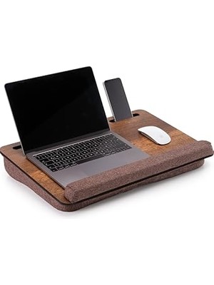 Kazan Hobi WOOD-LS023 Minderli Laptop Sehpası, Ceviz