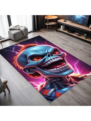 Kazan Hobi Kadife Oyuncu Odası Halısı Kaymaz Pamuk Tabanlı Yıkanabilir Antibakteriyel Gamer Gaming Halısı 120X180