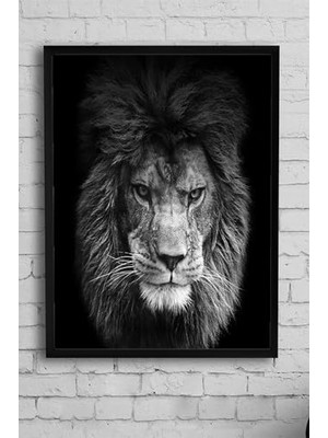 Kazan Hobi Aslan Motivasyon Çerçeveli Tablo 3 (21X30 Cm), PSTER9880