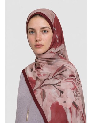 Mooncorn Rouge Desen Hebei Ipek Şal