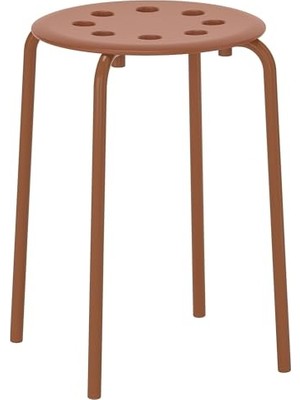 Kazan Hobi Kırmızı-Kahverengi Tabure, 45 cm