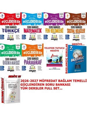 Ankara Yayıncılık 7. Sınıf 2026-2027 Müfredat Bağlam Temelli Güçlendiren Soru Bankası Tüm Dersler Full Set