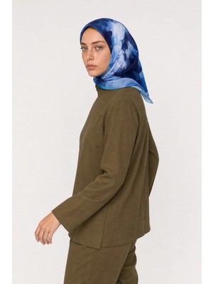 Mooncorn Umber Desen Hebei Ipek Eşarp