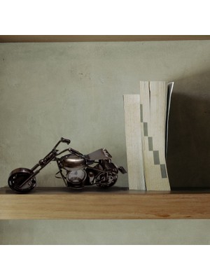 Hediye Vakti Kişiye Özel Isimli Metal Motosiklet Masa Saati – Erkeğe Hediye Dekoratif Motor Biblo