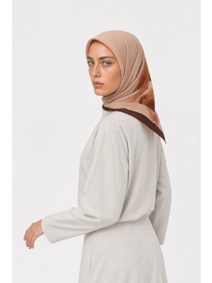 Mooncorn Hazel Desen Hebei Ipek Eşarp