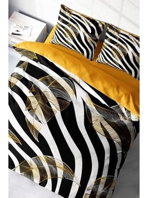 Kazan Hobi Nevresim Takımı, %100 Pamuk Saten Çift Kişilik Zebra Feather, MONOHOME35631