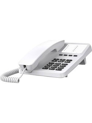 Kazan Hobi Desk 400 Elastik Kablolu Telefon, 10 Kısa Seçim Girişi, Beyaz