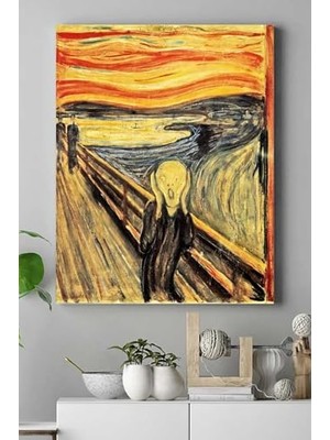 Kazan Hobi Edvard Munch - Çığlık Sanatsal Kanvas Tablo PSTER15603 50 x 70