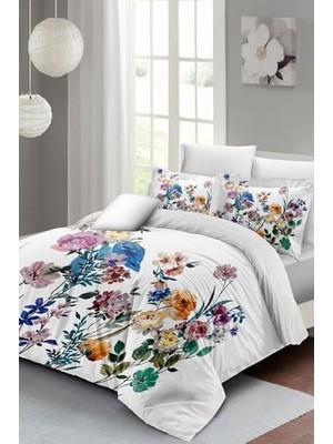 Kazan Hobi %100 Pamuk Saten Çift Kişilik Nevresim Takımı Flower Mix, MONOHOME35938