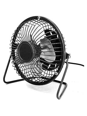 Kazan Hobi Masaüstü USB Fan Soğutucu, Metal Mini Vantilatör, Siyah