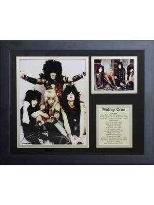 Kazan Hobi Efsaneler Ölüm Asla Motley Crue Çerçeveli Fotoğraf Kolajı, 35,6 cm