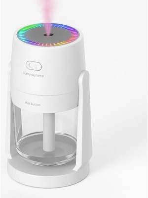 Kazan Hobi Araç Içi Hava, Gökyüzü, Sessiz, Efektli & Taşınabilir, Nemlendirici - Yıldızlı, Çalışma I Led, 280 ml Hazneli