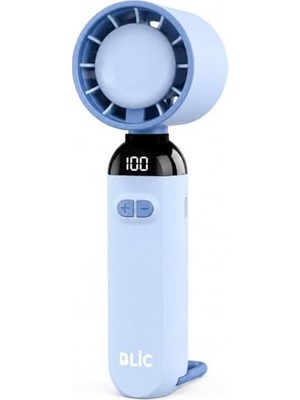 Kazan Hobi Type-C Şarjlı Katlanabilir Mini Fan, 12000 Rpm Hava Akışı, 5 Kademeli Dijital Göstergeli Taşınabilir Soğutucu