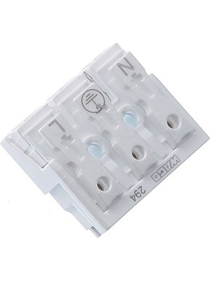 Kazan Hobi 3 x 2.5 mm N+Pe+L Aydınlatma Klemensi, Geçmeli Konnektör, 1 Adet, Şeffaf