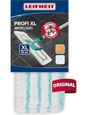 Kazan Hobi Leifheit Profesyonel Mikro Duo Xl; Tüm Zemin Türleri Için, Zemin Sileceği Yedek Kılıf, 2 Fiber Sistemi Sayesinde Ideal Kir Toplaması Için, Mikrofiber Temizleme Bezi, Fayans ve Laminat