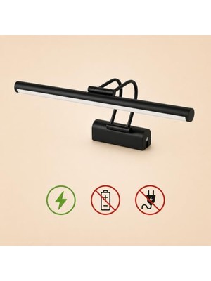Kazan Hobi Siyah Kasa LED Flüt Resim Apliği, 6W, 3200K Gün Işığı, 35 Cm, IP20