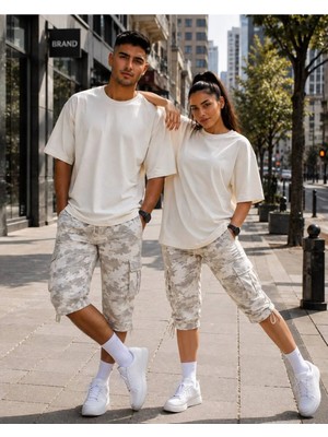sports here Unisex Oversize Basic Tişört Bisiklet Yaka Pamuklu Günlük Streetwear