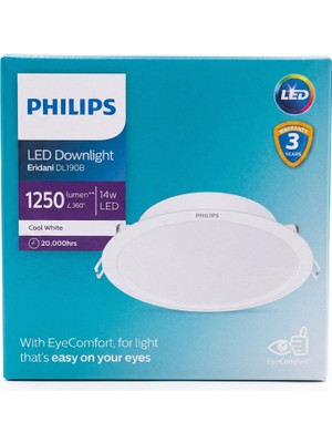 Philips Eridani DL190B 14W 150MM Delik Çapı 4000K Gün Işığı 1250LÜMEN Spot