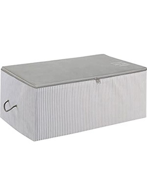 Kazan Hobi 52 x 28 x 21 cm Orta Boy Gri Çizgili Hurç