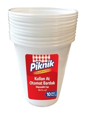 Kazan Hobi Kullan At Plastik Bardak Otomatı, 10'lu, Beyaz, 1481