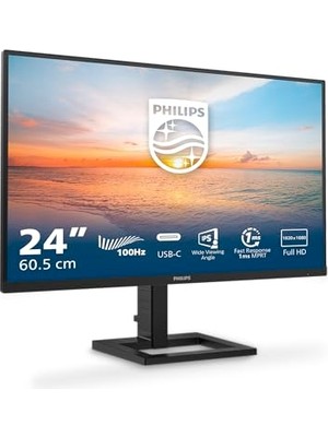 Kazan Hobi 24E1N1300AE; 234 Inç Fhd Monitör, 100 Hz, Ips, 1ms, Usb-C Güç Kaynağı, Ayarlanabilir Yükseklik, Hoparlör, Lowblue Modu (1920 x 1080,250 Cd/m², HDMI 1.4/usb-C) Siyah