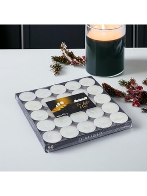 Kazan Hobi Tealight Mum 50X6 G Krem Kokusuz