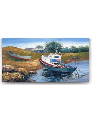 Kazan Hobi Tekne Manzara Tablosu - 160X80 cm