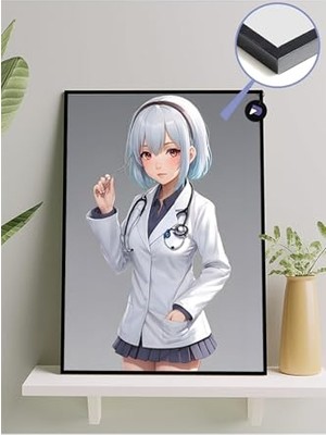 Kazan Hobi (PSTER532) Doktor Anime Kızı Manga Anime Çerçeveli Tablo, Çerçeveli Poster 21 x 30
