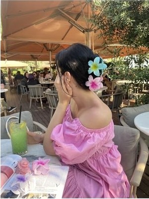 Kazan Hobi Mavi Çiçekli Toka