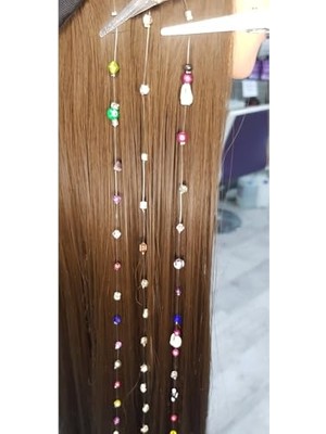 Kazan Hobi Unisex Renkli Boncuklu Saç Tokası, Tek Ebat